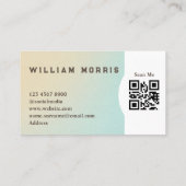 海トーンミニマルQRコードプロフェッショナル 名刺 (裏面)