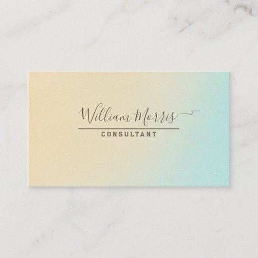 海トーンミニマルQRコードプロフェッショナル 名刺 (正面)