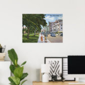 海ドライブ,マイアミビーチヴィンテージ ポスター (ホームオフィス)