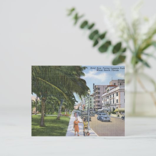 海ドライブ,マイアミビーチヴィンテージ ポストカード (スタンド正面)