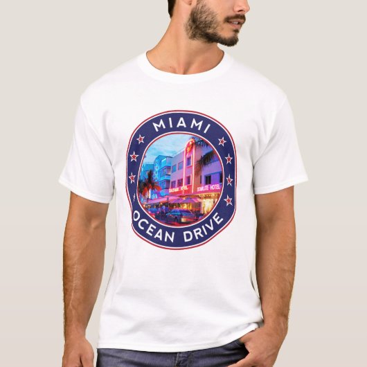 海ドライブ,マイアミ,フロリダ Tシャツ (正面)