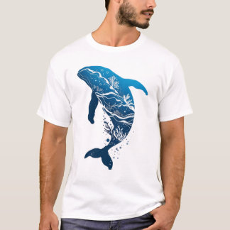 海ドリームクジライラストレーション Tシャツ