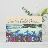 海ドルフィンシーウミガメブライダルシャワー招待状 招待状 (スタンド正面)