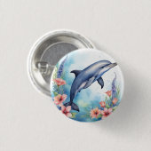海ドルフィン 缶バッジ (正面&裏面)