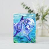 海ドルフ絵画ィンズドルフィンアンダーウォーター写真 ポストカード (スタンド正面)