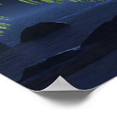 海ナイトムーンセッティングプリント ポスター (角)