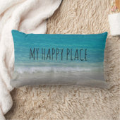 海バハマビーチとターコイズ水 ランバークッション (ブランケット)