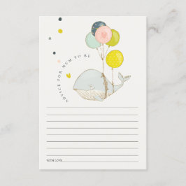 海バルーンホエーアドバイスムーム赤ちゃんシャワー エンクロージャーカード