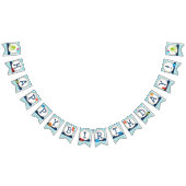 海バースデーパーティーバナーシークリーチャー バンティングフラッグ (全)