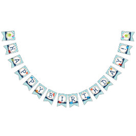 海バースデーパーティーバナーシークリーチャー バンティングフラッグ