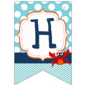 海バースデーパーティーバナーシークリーチャー バンティングフラッグ (第2の旗)