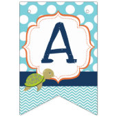 海バースデーパーティーバナーシークリーチャー バンティングフラッグ (第3の旗)