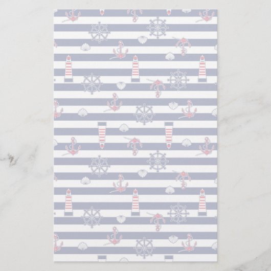 海パターンによって 便箋 (正面)