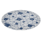 海パターンのヨット カッティングボード (角)