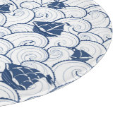 海パターンのヨット カッティングボード (角)