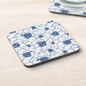 海パターンのヨット コースター (左側)