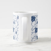 海パターンのヨット ジャンボコーヒーマグカップ (裏面)