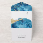 海パターン結婚式招待状 オールインワン招待状 (外側)
