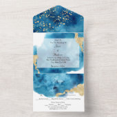 海パターン結婚式招待状 オールインワン招待状 (内側)