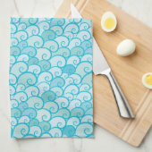 海パターン キッチンタオル (四つ折り)