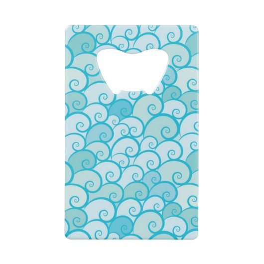 海パターン クレジットカード栓抜き (正面)