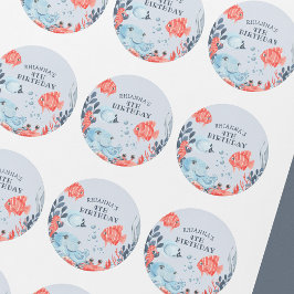 海パーソナライズされたの下の子供たち ラウンドシール