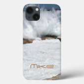 海パーソナライズされたウェーブCase-Mate iPhone 13ケース Case-Mate iPhoneケース (裏面)