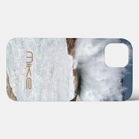 海パーソナライズされたウェーブCase-Mate iPhone 13ケース Case-Mate iPhoneケース (裏面 (横))