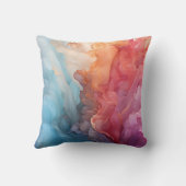 海パーソナライズされたカラフルアルコールインクに沈む クッション (裏面)