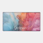 海パーソナライズされたカラフルアルコールインクに沈む デスクマット (正面)