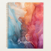 海パーソナライズされたカラフルアルコールインクに沈む プランナー手帳 (正面)