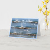 海パーソナライズされたパパ誕生日 カード (黄色い花)