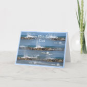 海パーソナライズされたパパ誕生日 カード (正面)