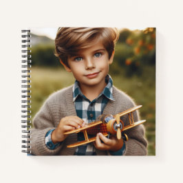 海パーソナライズされたブルーのフォトジャーナル ノートブック