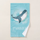 海パーソナライズされたホエールボーイ バスタオルセット (ハンドタオル)