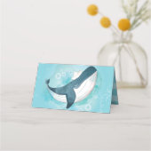 海パーソナライズされた下の鯨 プレイスカード (裏面)