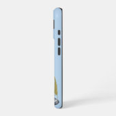 海パーソナライズされた亀の青の下で iPhone 16ケース (左側面)