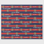 海パーソナライズされた兵隊 ラッピングペーパー (フラット)