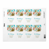 海パーソナライズされた差出人住所ラベル ラベル (フルシート)