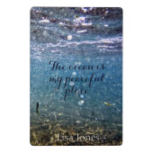 海パーソナライズされた水中ミニクリップボード ミニクリップボード (裏面)