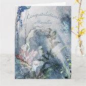 海パーソナライズされた沿岸の カード (黄色い花)