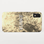 海パーソナライズされた海波ネイビー青自然水 Case-Mate iPhoneケース (裏面(横))