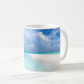 海パーソナライズされた海浜熱帯地域 コーヒーマグカップ (正面右)