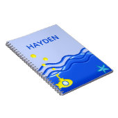 海パーソナライズされた潜水艦ビーチ ノートブック (右側)