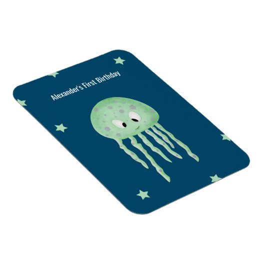 海パーソナライズされた第一誕生日の恩恵を受けて マグネット (右側)