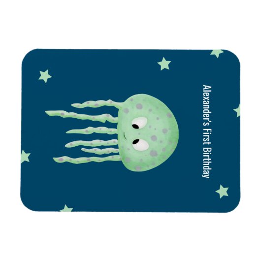 海パーソナライズされた第一誕生日の恩恵を受けて マグネット (横)