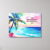 海パーソナライズされた聖書の詩篇93: キャンバスプリント (正面)