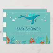 海パーティー |ベビーシャワー招待状 (正面/裏面)