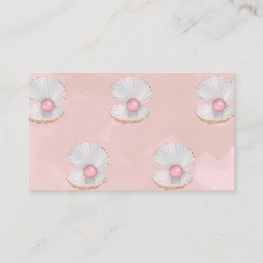 海パールガール赤ちゃんシャワーブックベビーカード エンクロージャーカード (裏面)