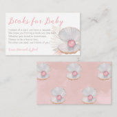 海パールガール赤ちゃんシャワーブックベビーカード エンクロージャーカード (正面/裏面)